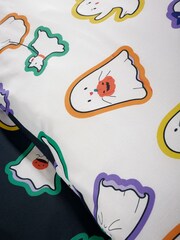 Catherine Lansfield Black Halloween Ghosts Reversible Duvet Cover and Pillowcase Set - Image 5 of 6