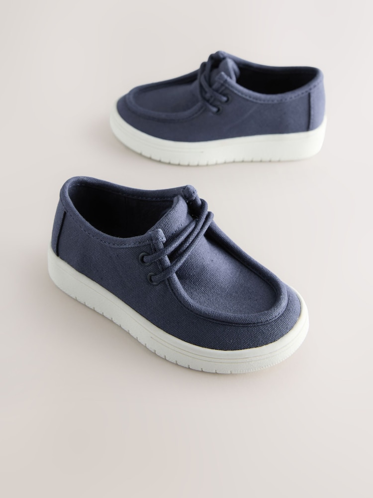 Navy - Canvas Boat Shoes - Image 1 of 5