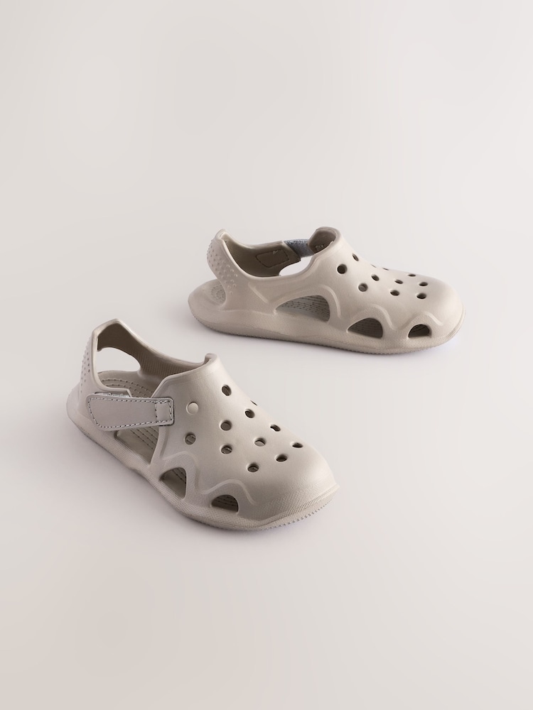 Neutral Moulded Closed Toe Touch Fastening Clogs - Image 1 of 1