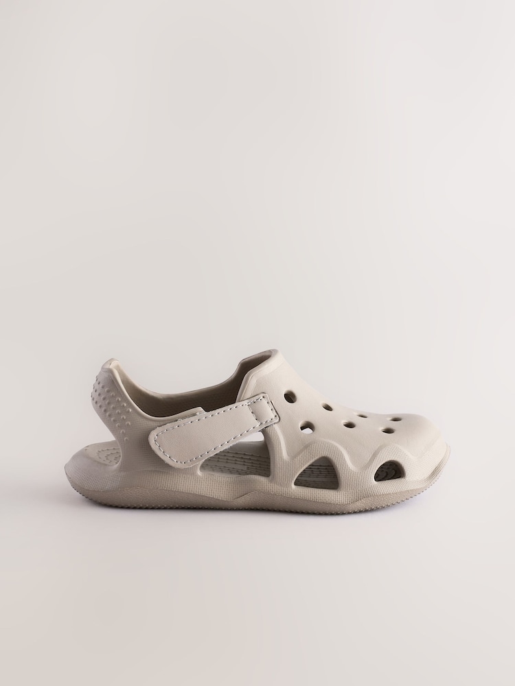 Neutral Moulded Closed Toe Touch Fastening Clogs - Image 2 of 6