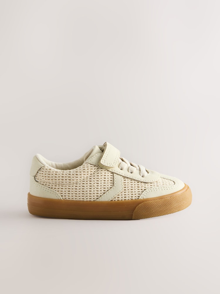 Neutral Standard Fit (F) Touch Fastening Elastic Lace Trainers - Image 2 of 7