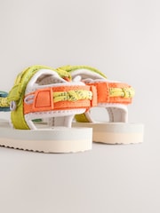 Yellow Multi Standard Fit (F) Touch Fastening Adjustable Strap Tape Trekker Walking Sandals - Image 4 of 8