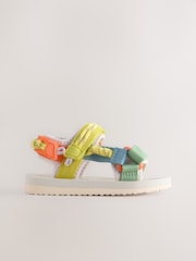Yellow Multi Standard Fit (F) Touch Fastening Adjustable Strap Tape Trekker Walking Sandals - Image 5 of 8