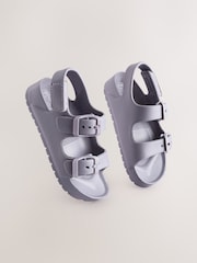 Purple Double Buckle Ankle Strap EVA Sandals - Image 1 of 7