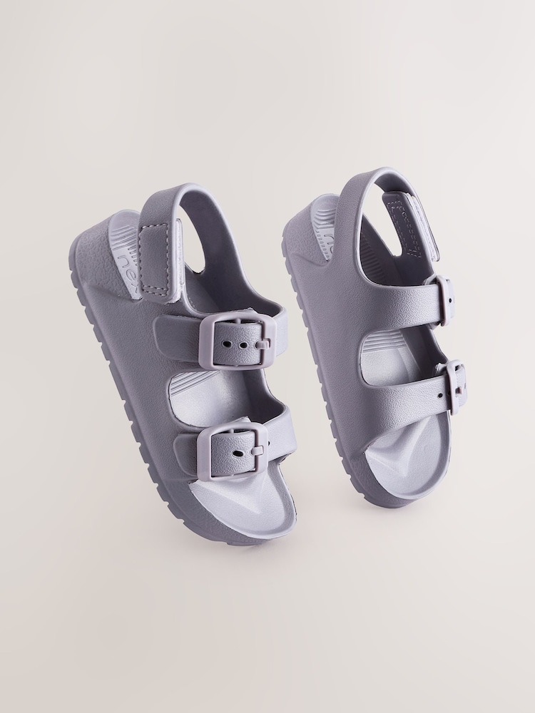 Purple Double Buckle Ankle Strap EVA Sandals - Image 1 of 7