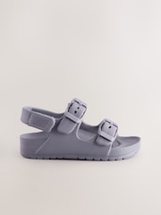Purple Double Buckle Ankle Strap EVA Sandals - Image 2 of 7