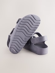 Purple Double Buckle Ankle Strap EVA Sandals - Image 4 of 7