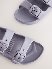 Purple Double Buckle Ankle Strap EVA Sandals - Image 5 of 7