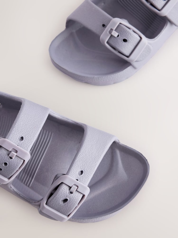 Purple Double Buckle Ankle Strap EVA Sandals - Image 5 of 7