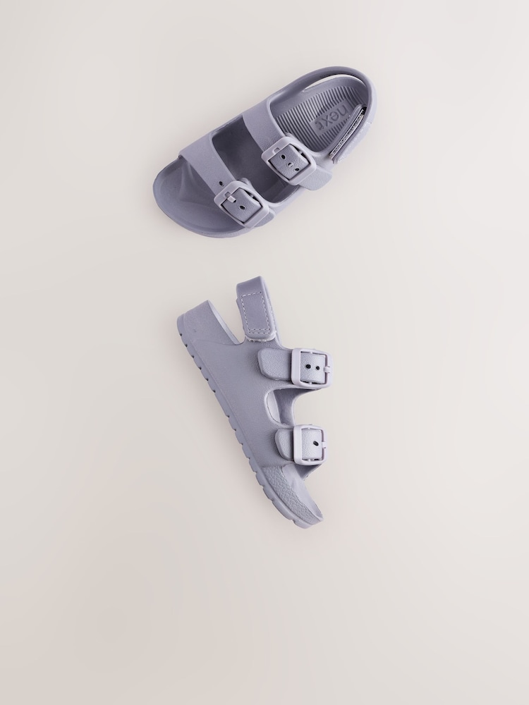 Purple Double Buckle Ankle Strap EVA Sandals - Image 7 of 7