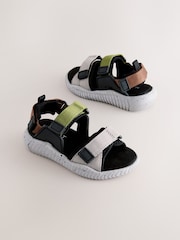 Grey/Black Utility Trekker Sandals - Image 1 of 5