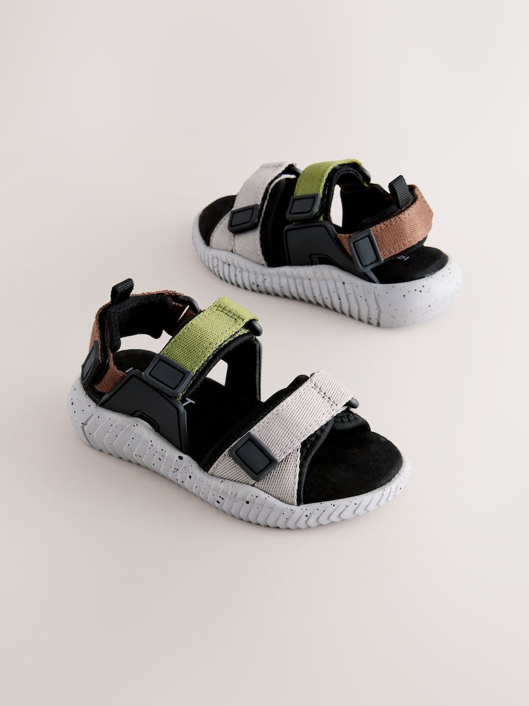 Grey/Black Utility Trekker Sandals - Image 1 of 5