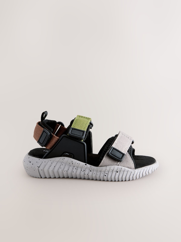 Grey/Black Utility Trekker Sandals - Image 2 of 5
