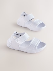 White Pool Sliders - Image 1 of 5