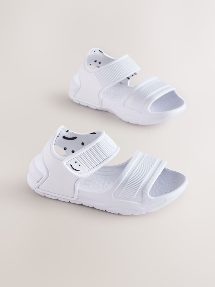 White Pool Sliders - Image 1 of 5