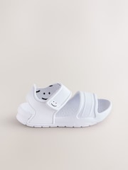 White Pool Sliders - Image 2 of 5