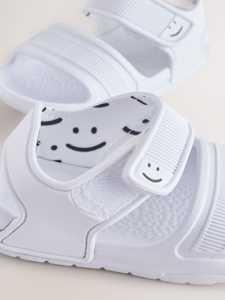 White Pool Sliders - Image 5 of 5