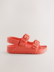 Red Double Buckle Ankle Strap EVA Sandals - Image 2 of 5