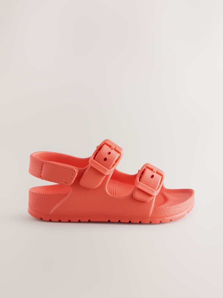 Red Double Buckle Ankle Strap EVA Sandals - Image 2 of 5