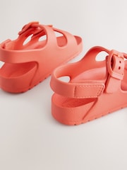 Red Double Buckle Ankle Strap EVA Sandals - Image 4 of 5