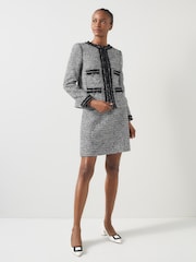 LK Bennett Black Tweed and Trim Charlie Jacket - Image 1 of 4