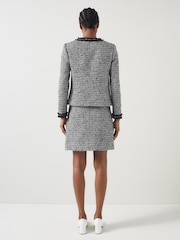 LK Bennett Black Tweed and Trim Charlie Jacket - Image 2 of 4