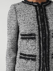 LK Bennett Black Tweed and Trim Charlie Jacket - Image 3 of 4