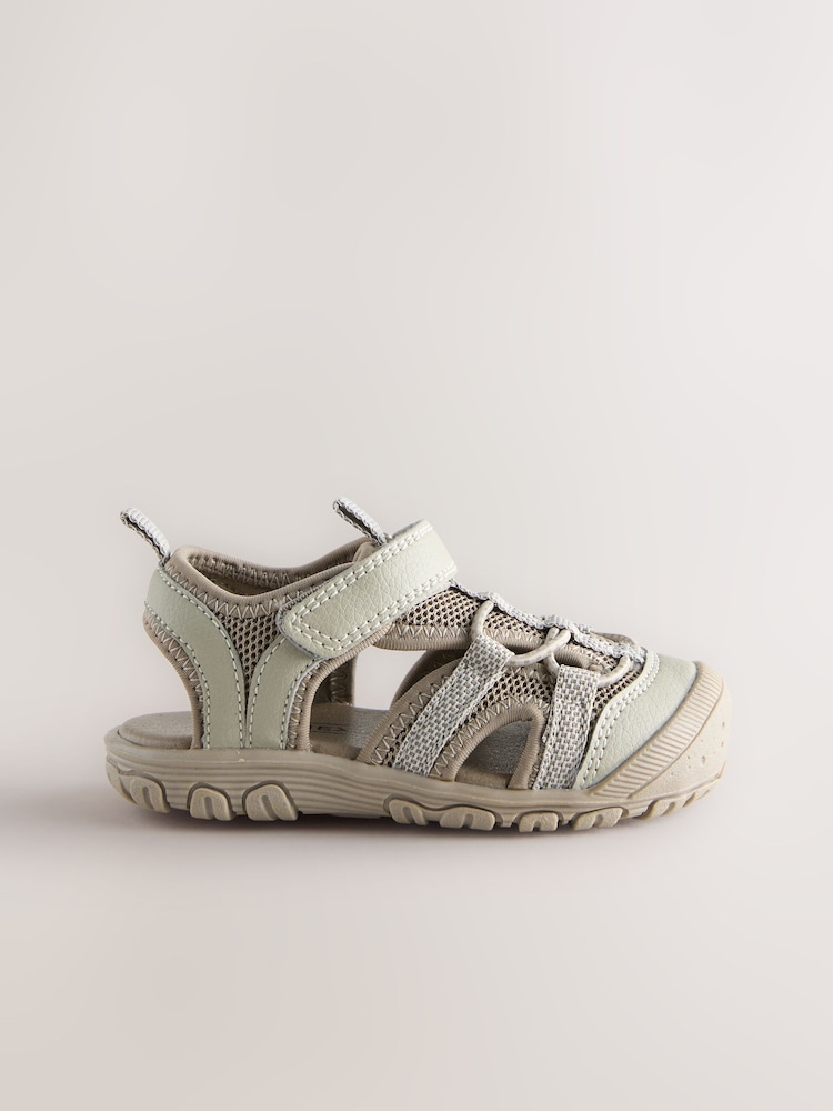 Neutral/Grey Bump Toe Trekker Sandals - Image 2 of 5