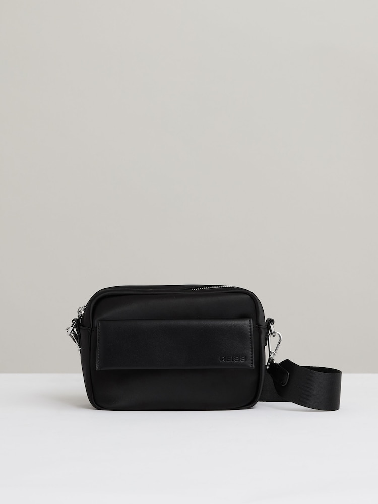 Reiss Black Norah Nylon Gabardine Camera Bag - Image 1 of 4 Reiss Black Norah Nylon Gabardine Camera Bag - Image 1 of 4
