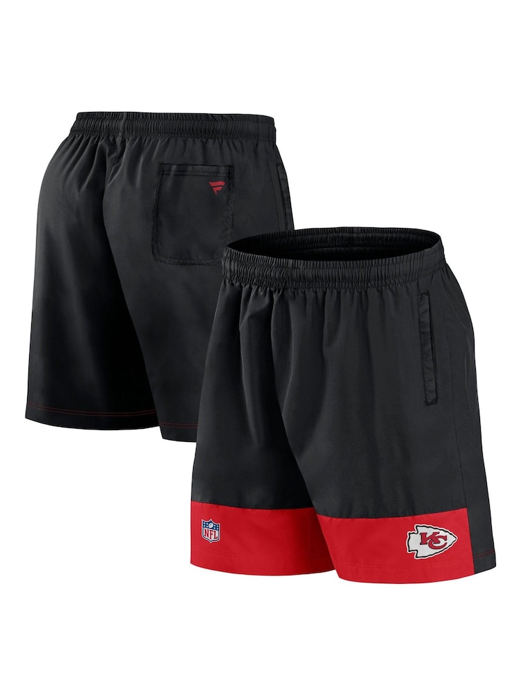 Fanatics NFL Kansas City Chiefs Woven Black Shorts - Image 1 of 3 Fanatics NFL Kansas City Chiefs Woven Black Shorts - Image 1 of 3