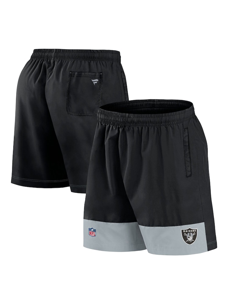 Fanatics NFL Las Vegas Raiders Woven Black Shorts - Image 1 of 3