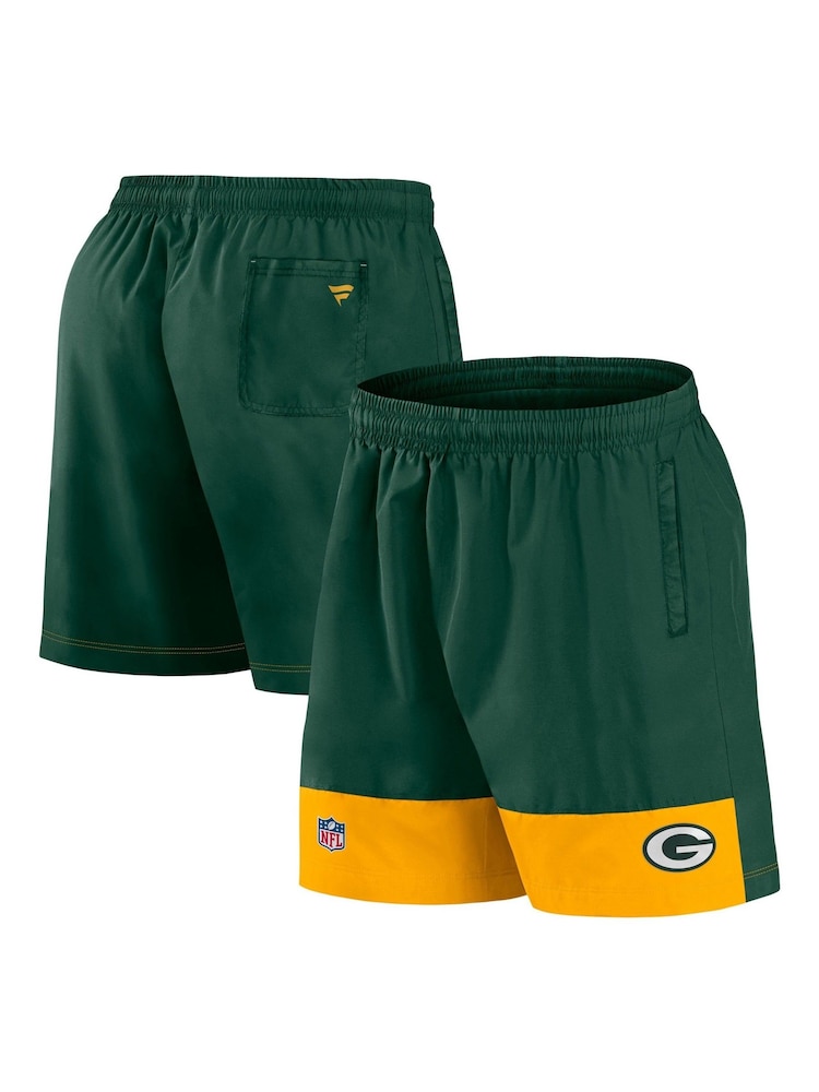 Fanatics Green NFL Bay Packers Woven Shorts - Image 1 of 3 Fanatics Green NFL Bay Packers Woven Shorts - Image 1 of 3