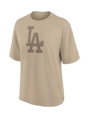 Fanatics Womens Oversized MLB Los Angeles Dodgers 100% Cotton Brown Jersey - Image 2 of 3