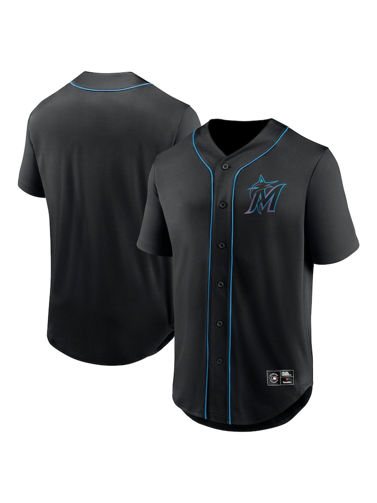 Fanatics MLB Miami Marlins Core Foundation Black Jersey - Image 1 of 3 Fanatics MLB Miami Marlins Core Foundation Black Jersey - Image 1 of 3