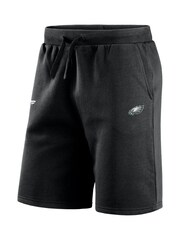 Fanatics NFL Philadelphia Eagles Primary Logo Graphic Fleece Black Shorts - Image 3 of 3