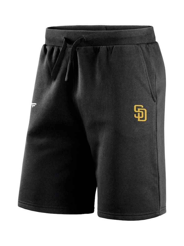 Fanatics MLB San Diego Padres Primary Logo Graphic Fleece Black Shorts - Image 3 of 3