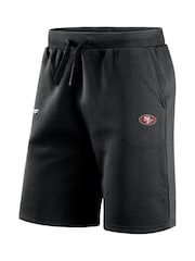 Fanatics NFL San Francisco 49ers Primary Logo Graphic Fleece Black Shorts - Image 2 of 3
