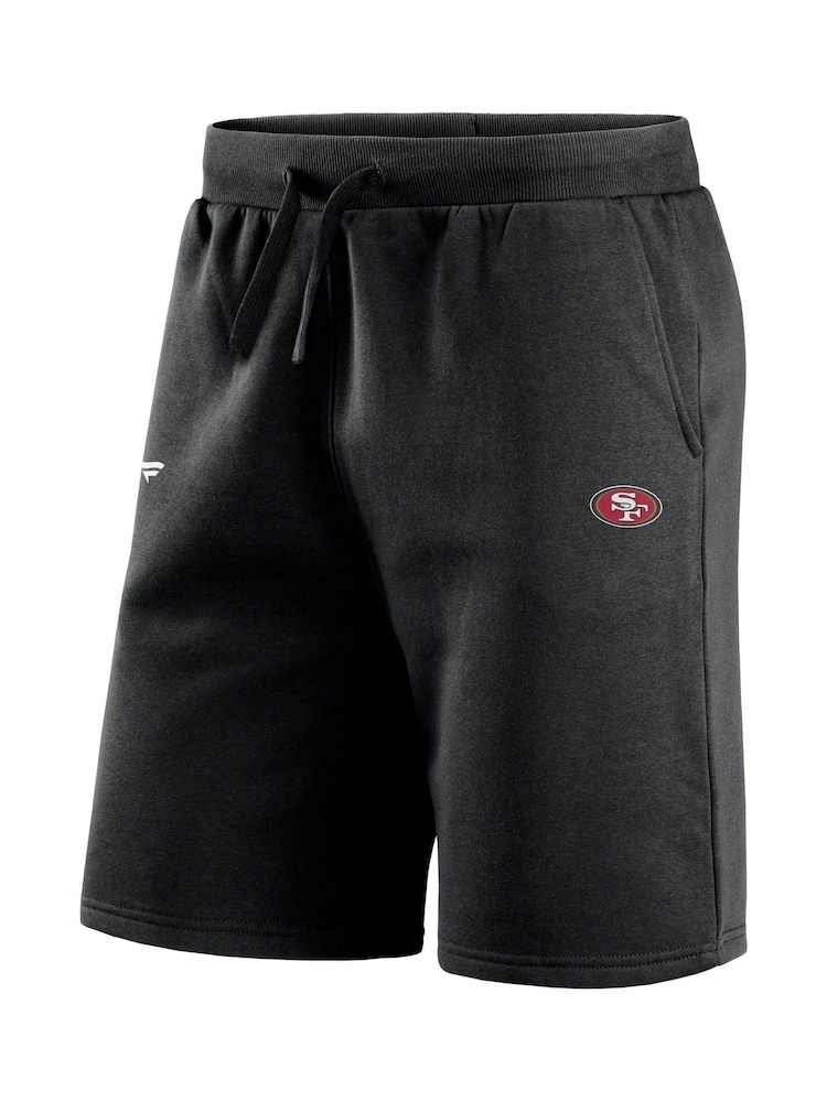 Fanatics NFL San Francisco 49ers Primary Logo Graphic Fleece Black Shorts - Image 2 of 3