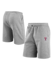 Fanatics Grey MLB Texas Rangers Primary Logo Graphic Fleece Shorts - Image 1 of 3