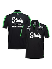 Fanatics F1 Kick Sauber F1 2024 Team Black Polo Shirt - Image 1 of 3
