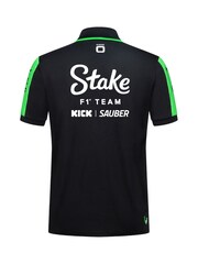 Fanatics F1 Kick Sauber F1 2024 Team Black Polo Shirt - Image 2 of 3