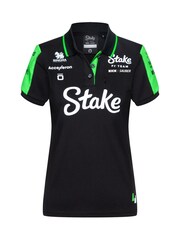 Fanatics Womens F1 Kick Sauber 2024 Team Black Polo Shirt - Image 2 of 3