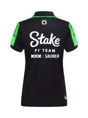 Fanatics Womens F1 Kick Sauber 2024 Team Black Polo Shirt - Image 3 of 3