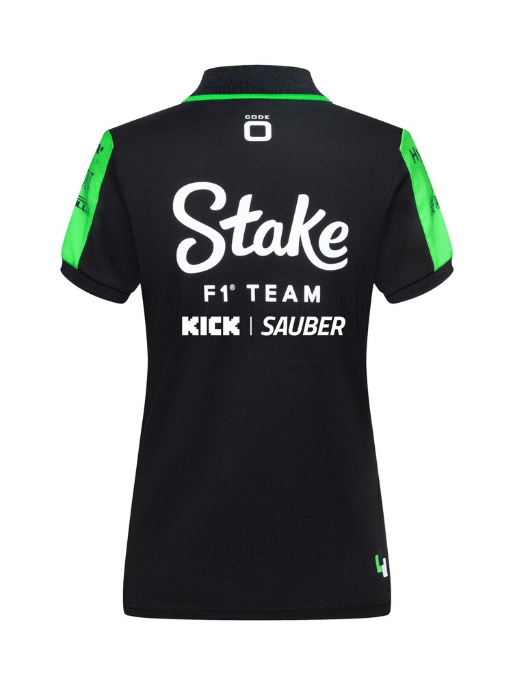 Fanatics Womens F1 Kick Sauber 2024 Team Black Polo Shirt - Image 3 of 3