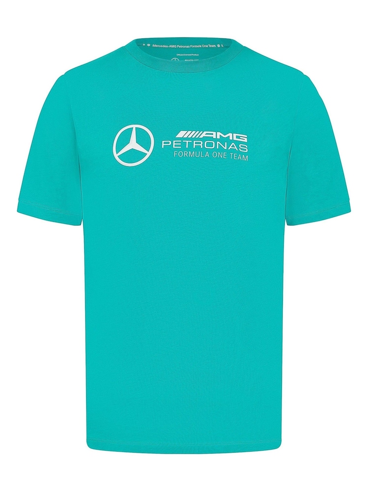 Fanatics Green F1 Mercedes AMG Petronas F1 Logo 100% Cotton T-Shirt - Image 3 of 3