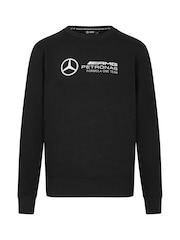 Fanatics F1 Mercedes AMG Petronas Crew Black Sweat Top - Image 2 of 3