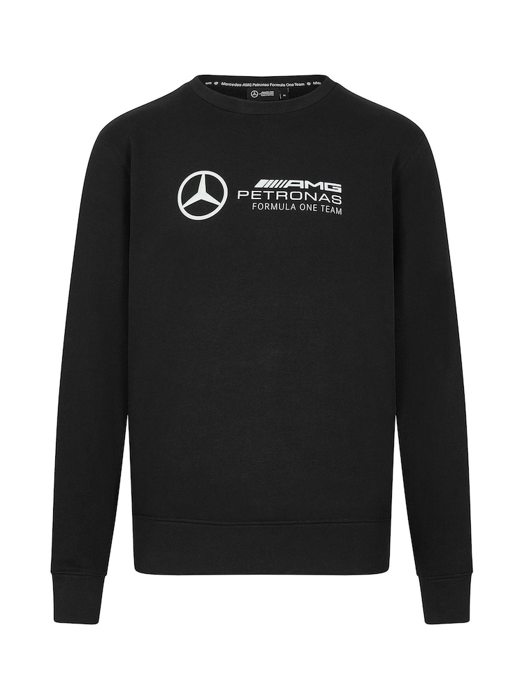 Fanatics F1 Mercedes AMG Petronas Crew Black Sweat Top - Image 2 of 3