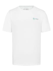 Fanatics F1 Mercedes AMG Petronas Small Logo 100% Cotton White T-Shirt - Image 2 of 3
