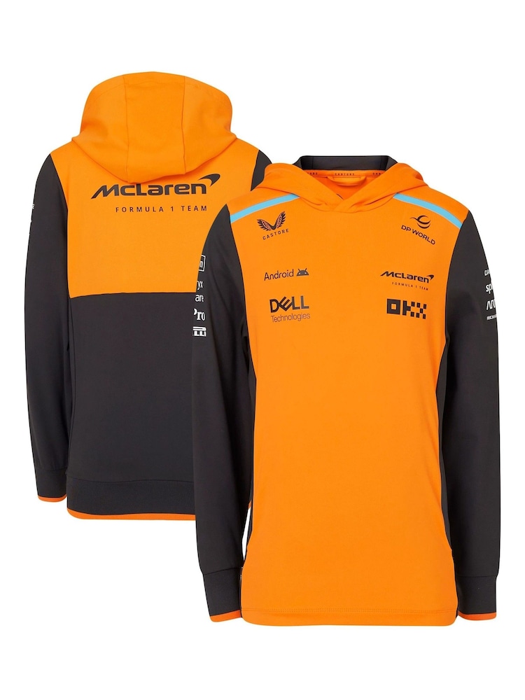 Fanatics Kids Orange F1 McLaren 2024 Team Hoodie - Image 1 of 3 Fanatics Kids Orange F1 McLaren 2024 Team Hoodie - Image 1 of 3