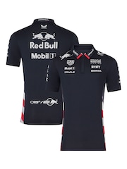 Fanatics Blue F1 Red Bull Racing 2024 Team USA Race Polo Shirt - Image 1 of 3